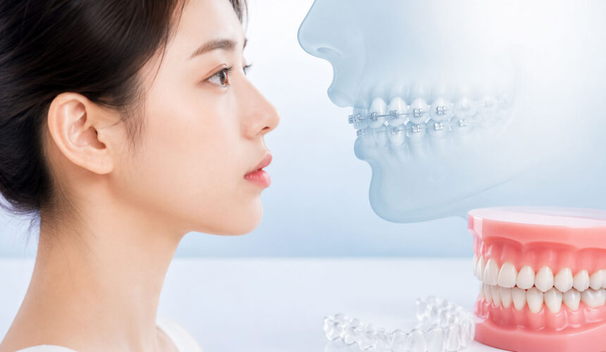 강남 돌출입 교정 옆모습 — 입과 치아가 돌출된 돌출입 상태 센트럴치과 강남점